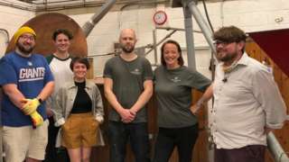 Bunny Hop Brewery team, Libby & Sam from Goffs Brewery and Right Fresh Standard Brewery team