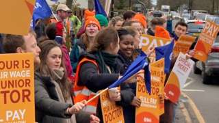 Junior doctors striking in Harrogate