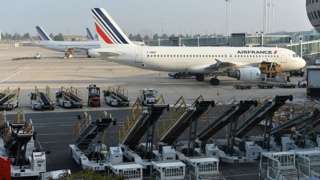 Air France plane sitting on the tarmac