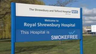 Royal Shrewsbury Hospital sign