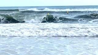 Large waves at Vias in Hérault, where a man died