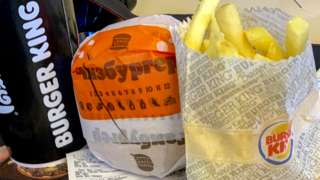 Burger King food in Russia