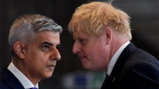 Sadiq Khan and Boris Johnson