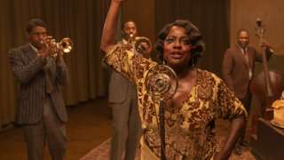 Chadwick Boseman (left) and Viola Davis in Ma Rainey's Black Bottom