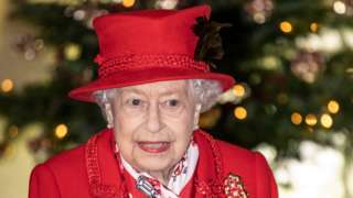 Queen Elizabeth II in the quadrangle of Windsor Castle on 8 December 2020 in Windsor, England.