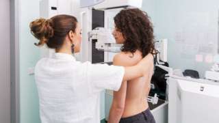 woman going for a mammogram