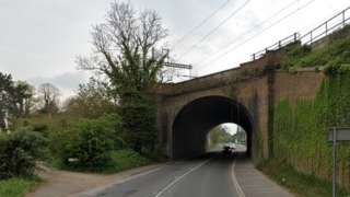 Taplow railway bridge, A4 Bath Road