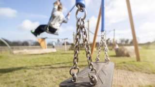 A child on a swing