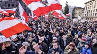 Austrian protests against the introduction of the new mandate
