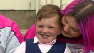 Four-year-old Dáithí MacGabhann