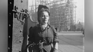 Unknown women worker at a Newcastle Shipyard