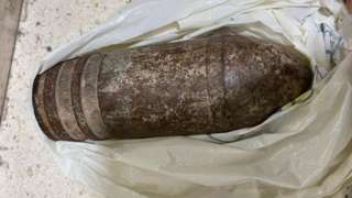 Unexploded shell