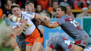 Jake Trueman scored the third of Castleford's four tries against the Challenge Cup winners