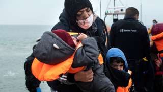 Migrants arrive on British coast