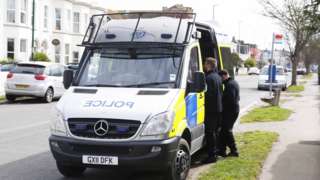 Police at the scene