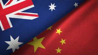 Australia and China's flags