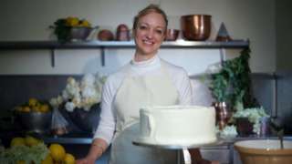 Claire Ptak with royal wedding cake