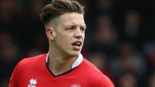 Jack Fitzwater in action for Walsall