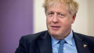 Boris Johnson during a visit to the CityFibre Training Academy in Stockton-on-Tees