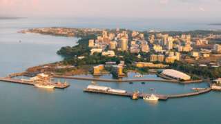 An aerial view of Darwin