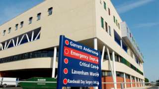 Ipswich Hospital exterior.