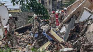 Rubble after building collapse in Recife, 7 Jul 23