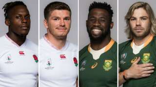 Maro Itoje, Owen Farrel, Siya Kolisi and Faf de Klerk