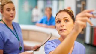 Stock image of nurses in a hospital