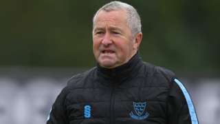 Sussex head coach Paul Farbrace during a training session