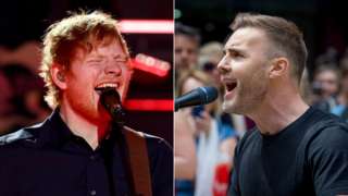 Ed Sheeran and Gary Barlow