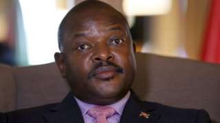 Burundi's President Pierre Nkurunziza, file