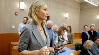 Gwyneth Paltrow re-enters the courtroom after lunch on Thursday