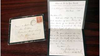 Letter and envelope