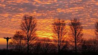 The sun rising over Wadworth Primary School in Doncaster