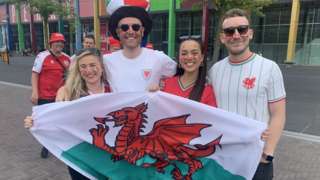 Welsh fans in Amsterdam