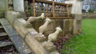 Vandalised balustrades