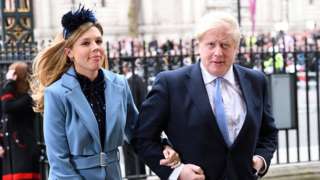 Prime Minister Boris Johnson and his wife Carrie Johnson