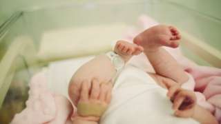 Baby in hospital