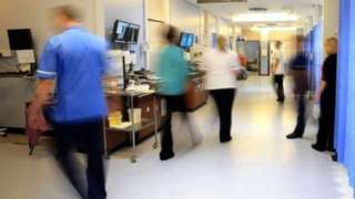 Health professionals on a hospital ward