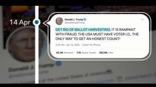 Trump tweet about voter fraud from April