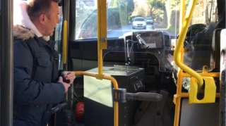 Man on Herefordshire bus