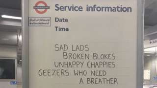 Tube whiteboard message