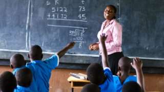 Pupils in a class in Malawi