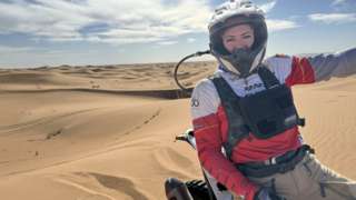 Vanessa Ruck in the Sahara desert