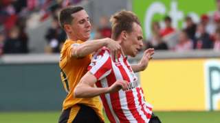 Action from Brentford v Wolves in the 2022-23 Premier League