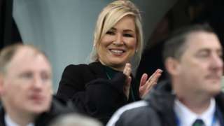 Michelle O'Neill at Windsor Park
