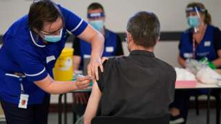Man receiving a vaccine in Penrith