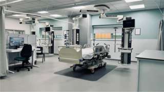 The ICU beds in the hospital