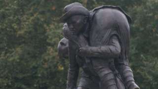 Gurkha memorial statue in Aldershot