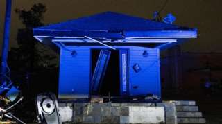 A destroyed home in Gretna, south of New Orleans, Louisiana